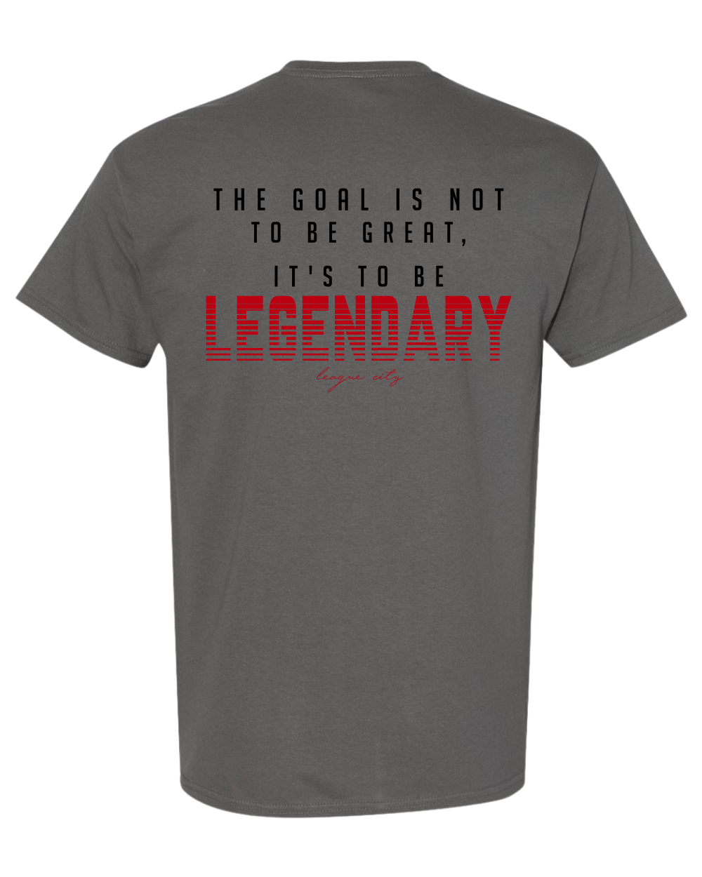 League City 49ers- Niners Cheer& Drill Tee-Charcoal Grey