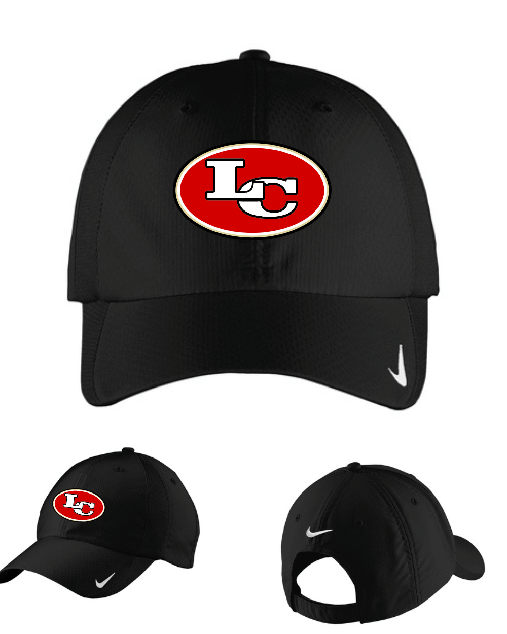 League City 49ers- Embroidered LC Logo Nike Hat-Black
