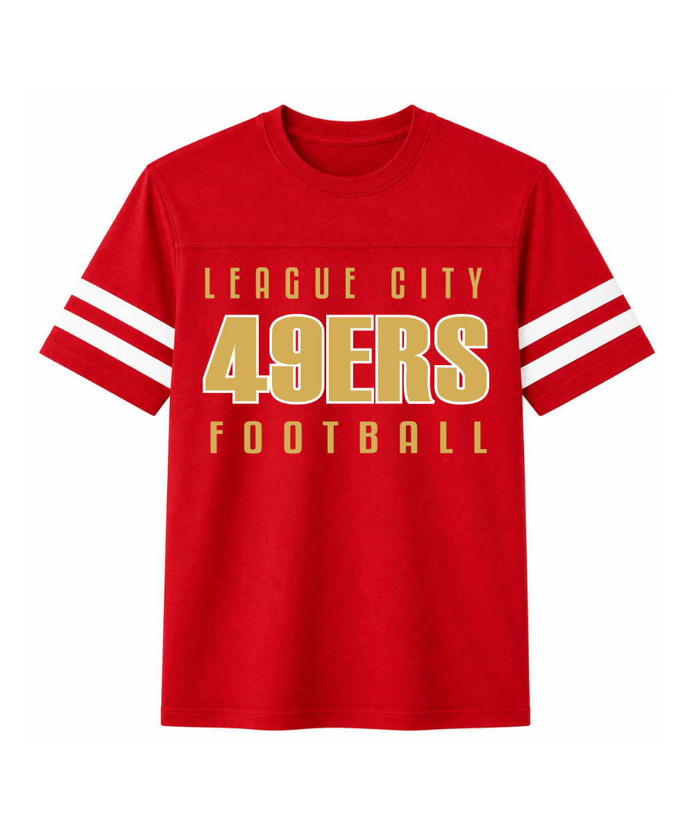 League City 49ers Football & Cheer- LC 49ERS Football Two Stripe Tee