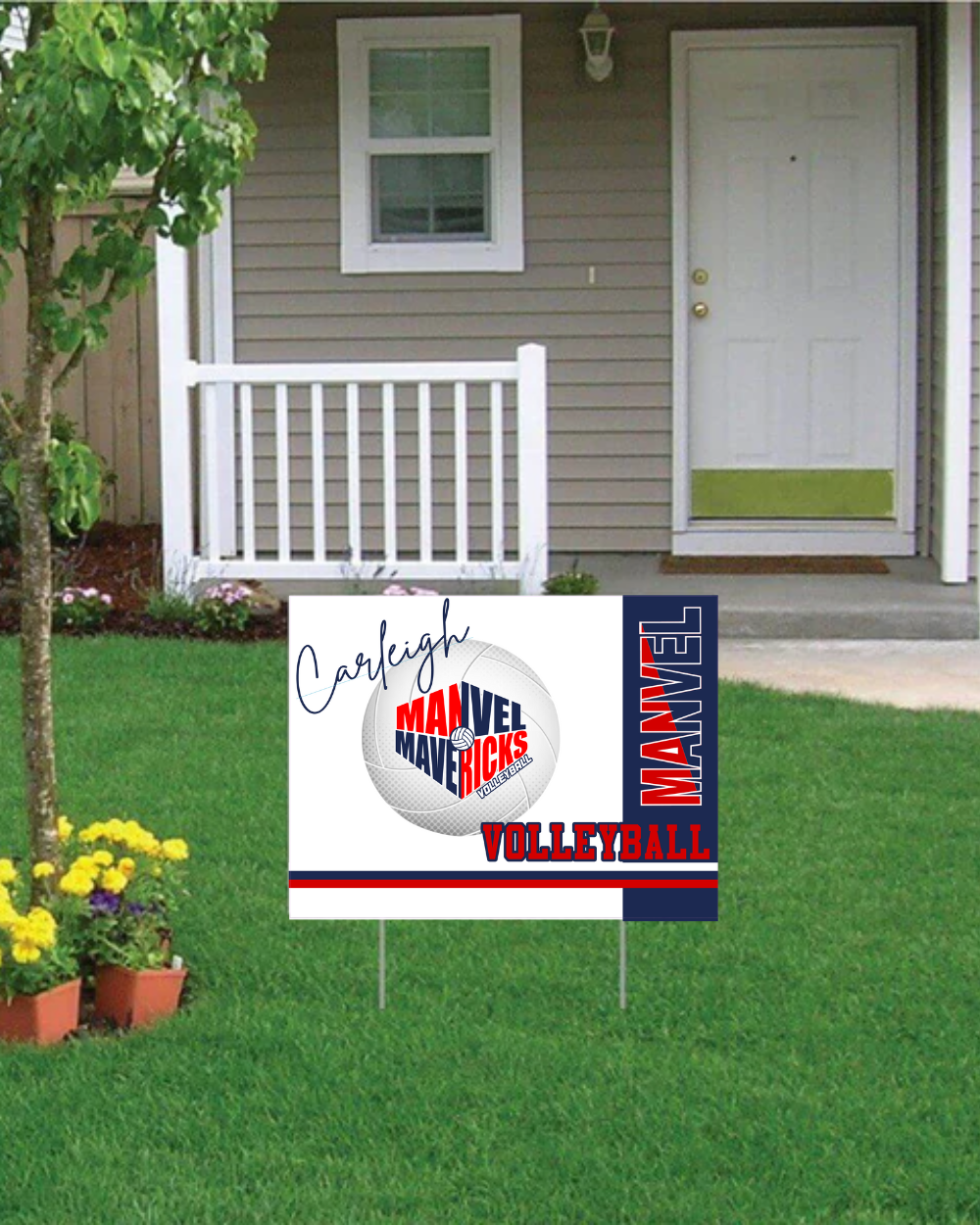 Manvel Volleyball Yard Sign 2025