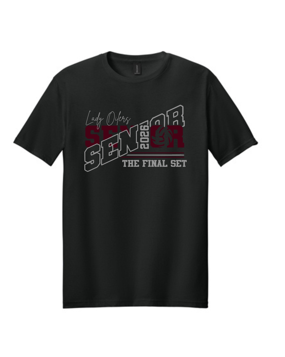 PHS Volleyball-Lady Oilers Volleyball Senior Cotton Tee-black