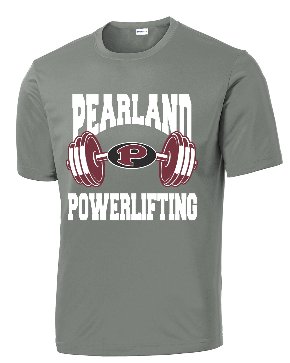 Pearland Powerlifting- Barbell Performance Tee- Grey
