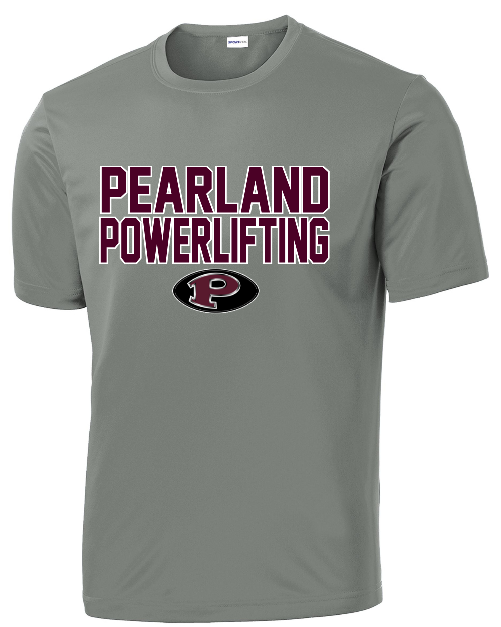 Pearland Powerlifting- PHS Logo Performance Tee- Grey