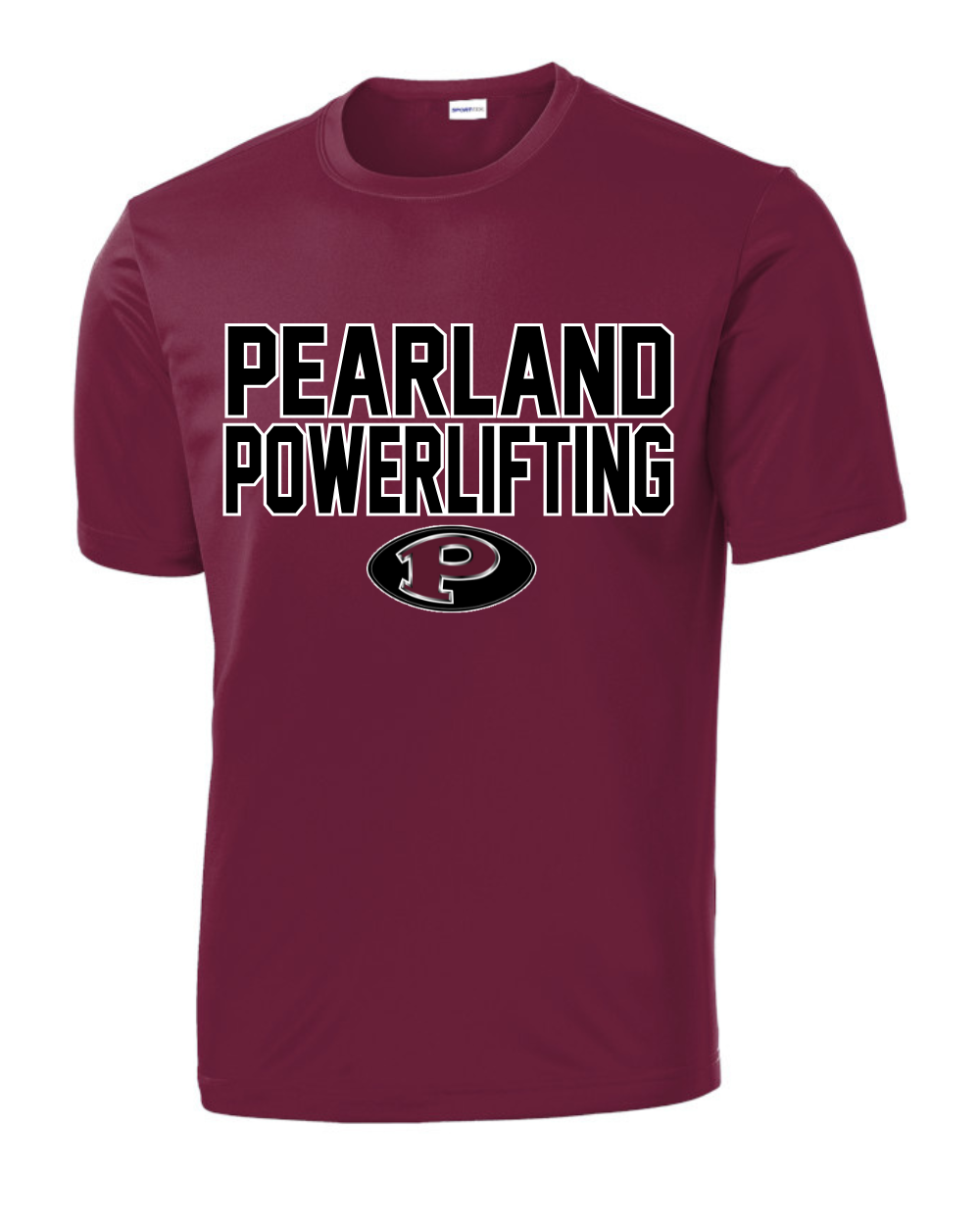 Pearland Powerlifting- PHS Logo Performance Tee- Maroon