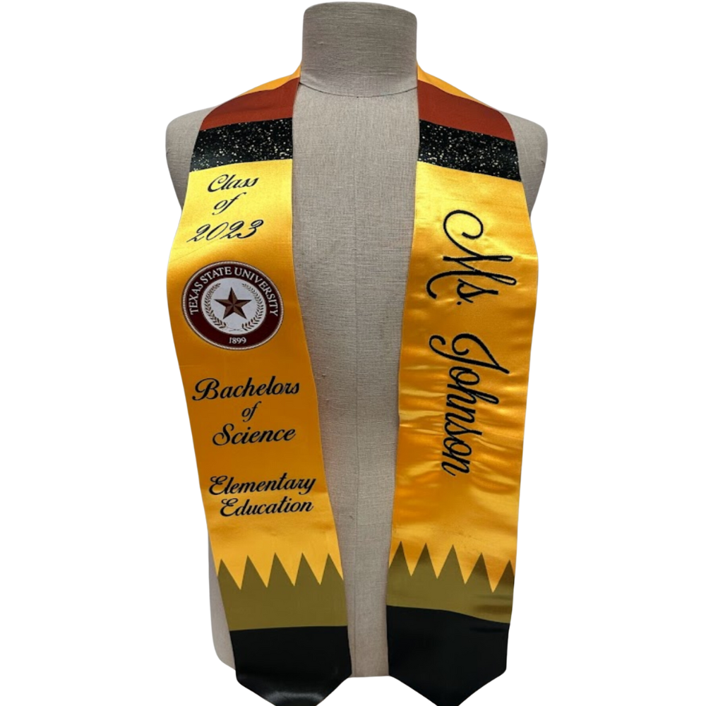 Graduation Stole- Education Pencil Design
