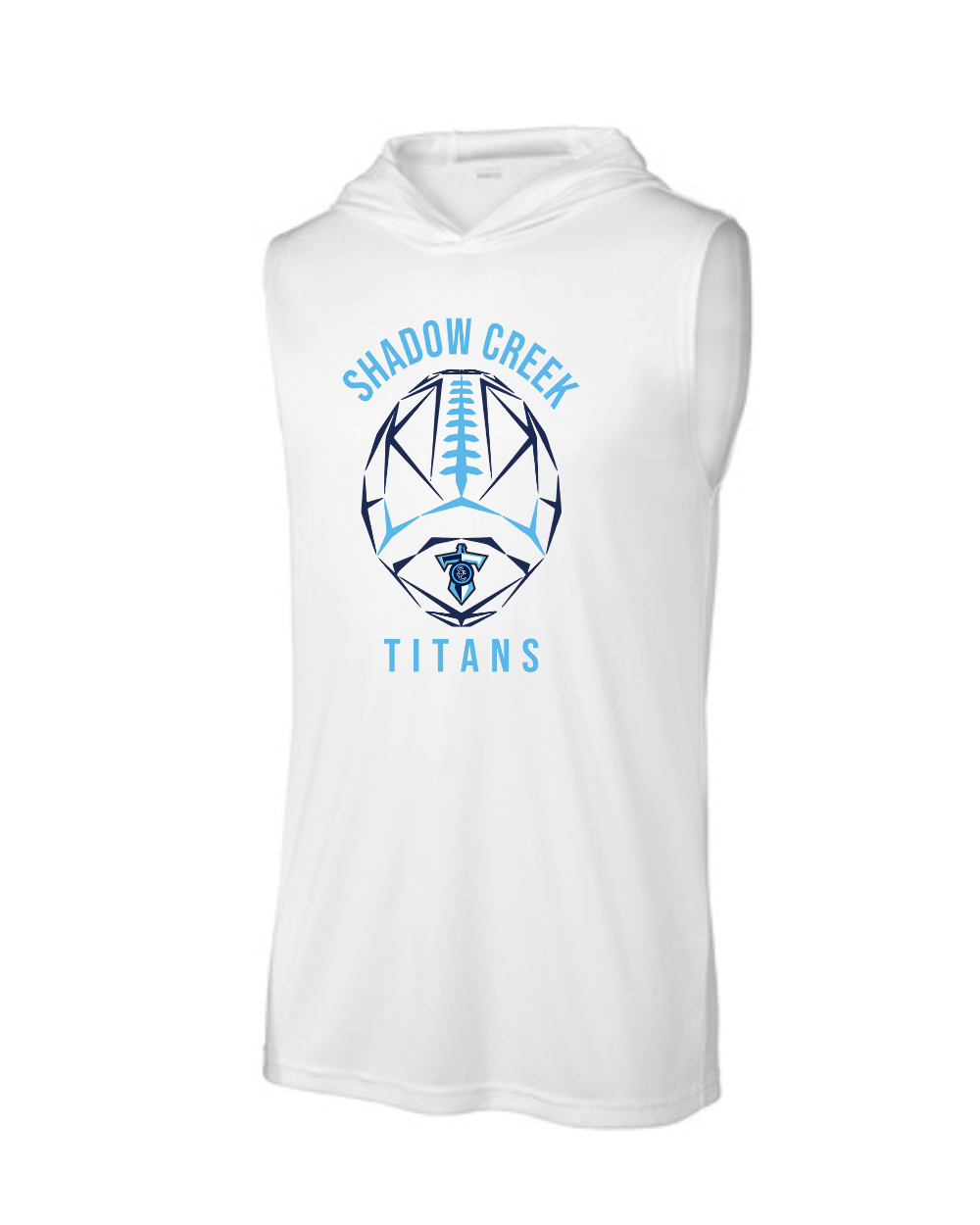Shadow Creek Titans -Abstract football- Sleeveless Hoodie
