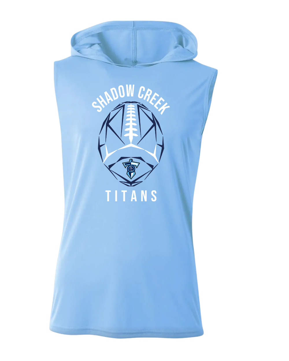 Shadow Creek Titans -Abstract football- Sleeveless Hoodie