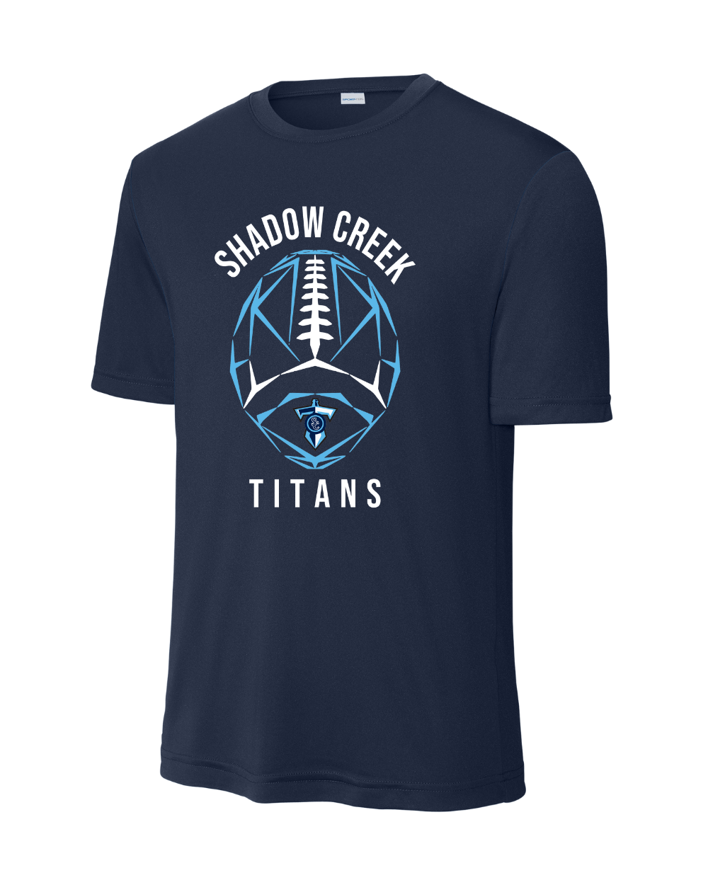Shadow Creek Titans- Titans Abstract Football Short Sleeve Performance Tee