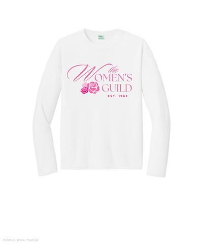 The Women's Guild- Long Sleeve Performance Tee - White
