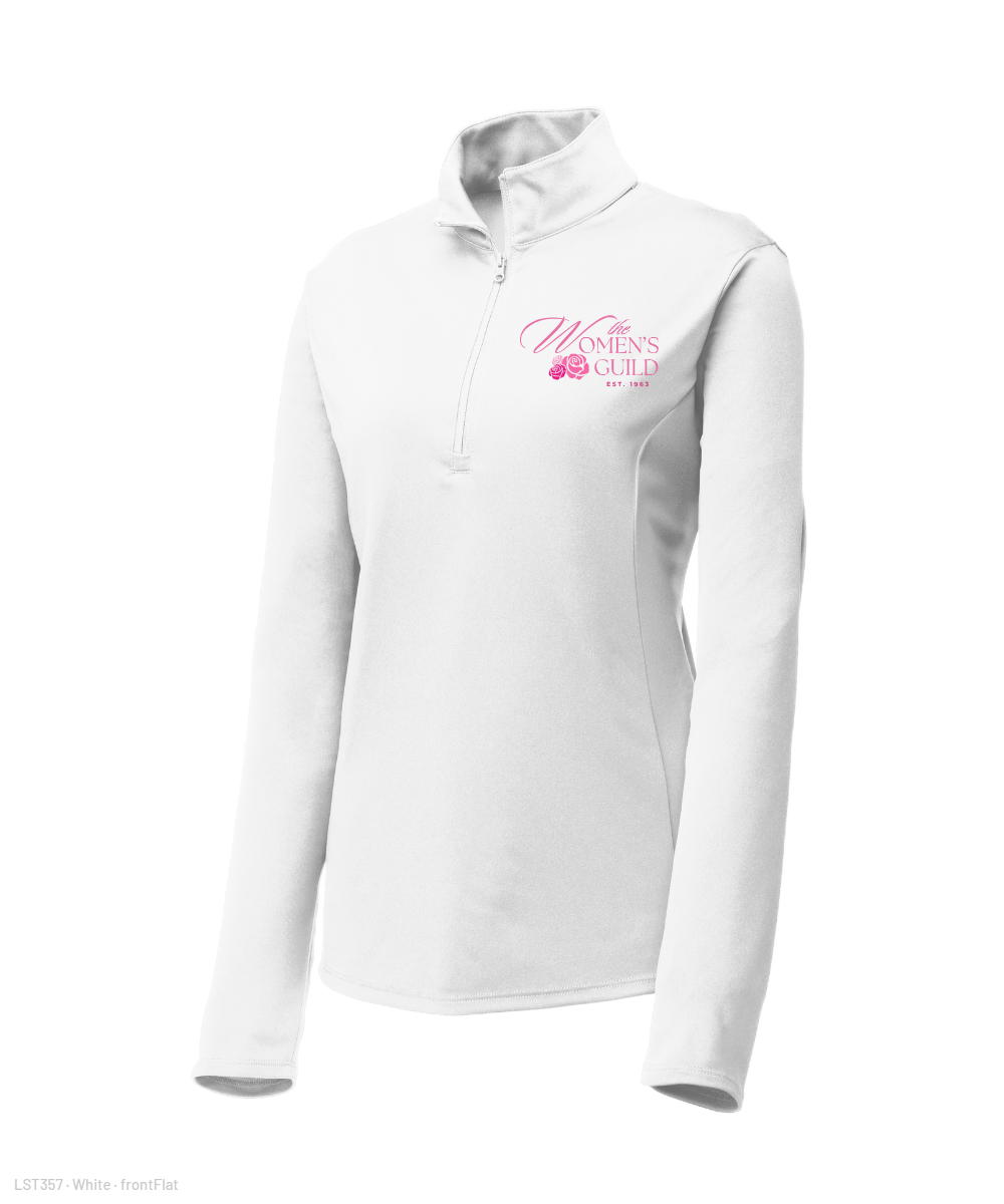 The Women's Guild- Embroidered Women's Performance 1/4 Zip Pullover