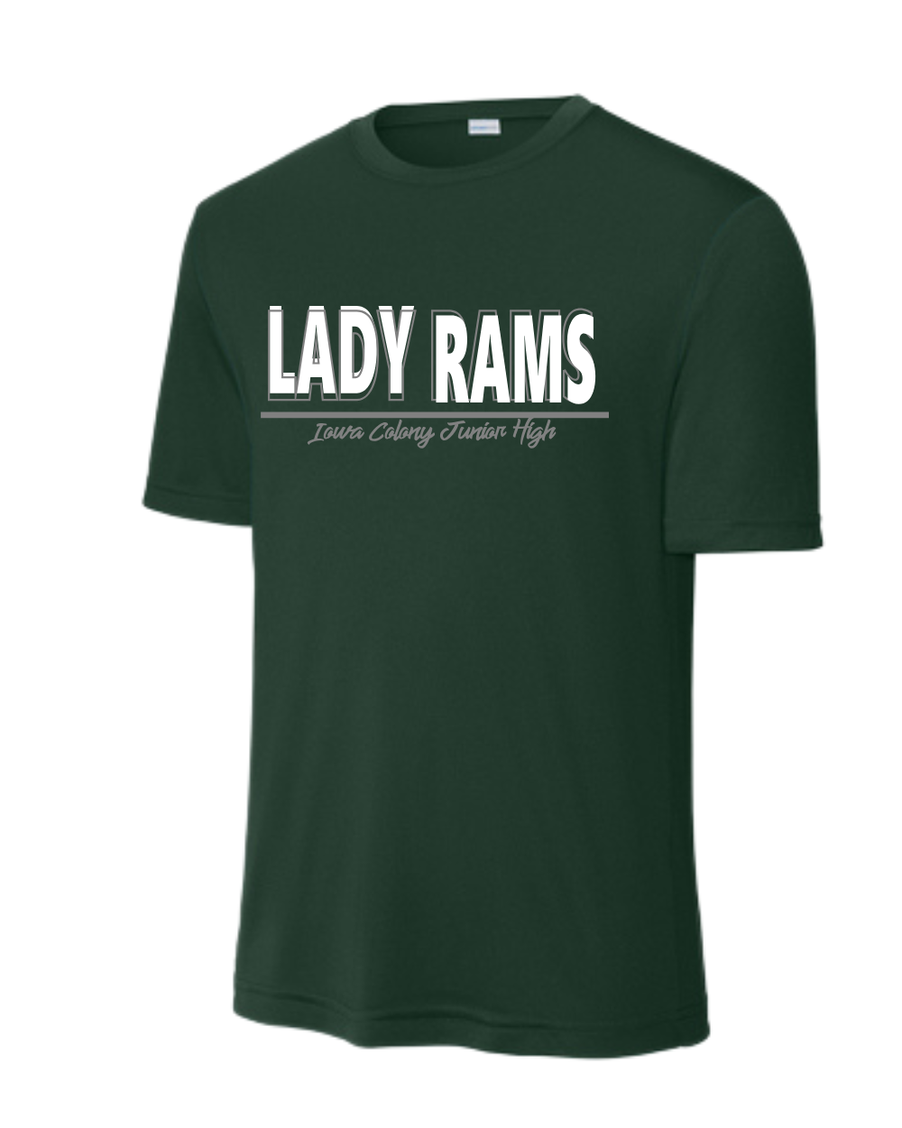 ICJH- Lady Rams Girls Athletics Performance Tee- Dark Green