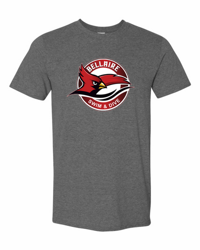 Bellaire Cardinals Swim & Dive - Dark Heather Cotton Tee