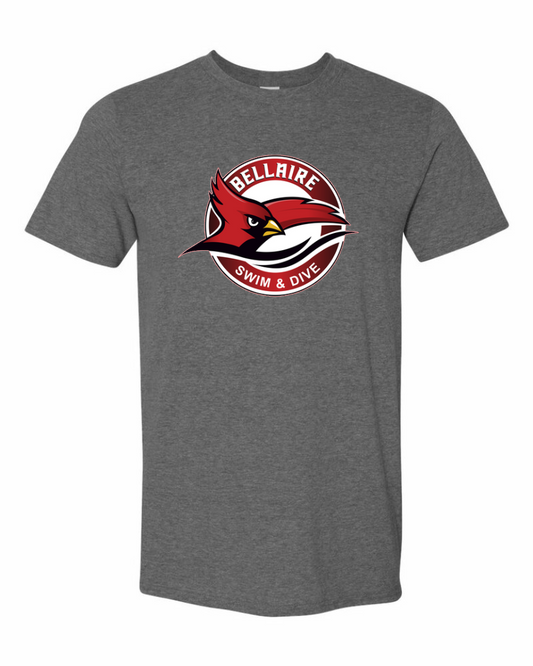 Bellaire Cardinals Swim & Dive - Dark Heather Cotton Tee