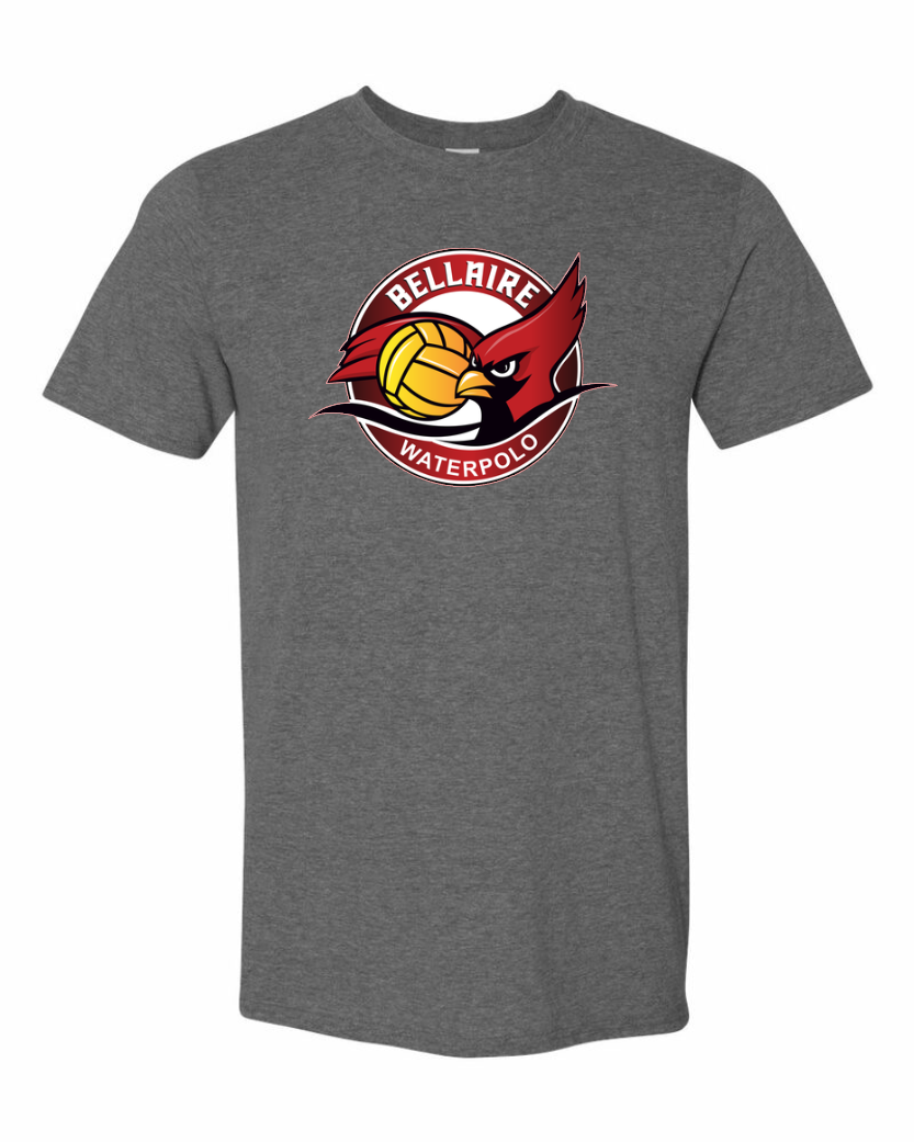 Bellaire Cardinals Water Polo Cotton Tee- Grey