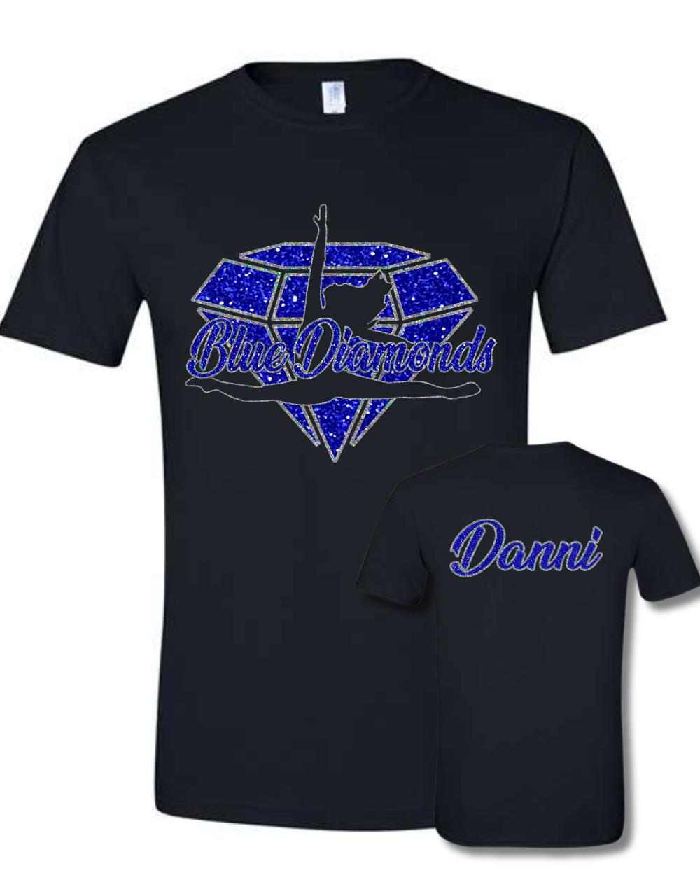 Blue Diamonds Glitter Tee