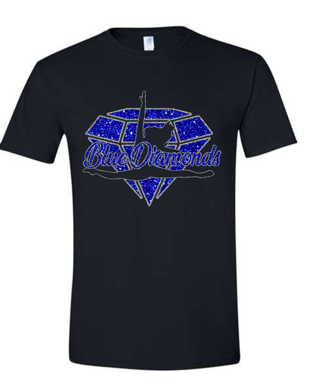 Blue Diamonds Glitter Tee