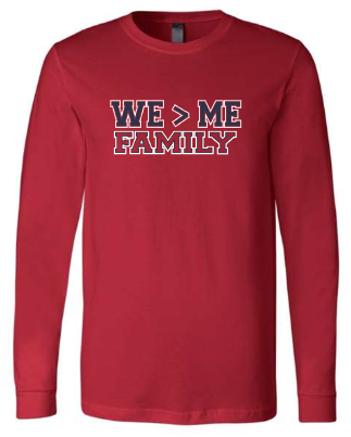 Dawson Football Gameday Tee - Bella Canvas Long Sleeve Tee - Class of 2026- Red