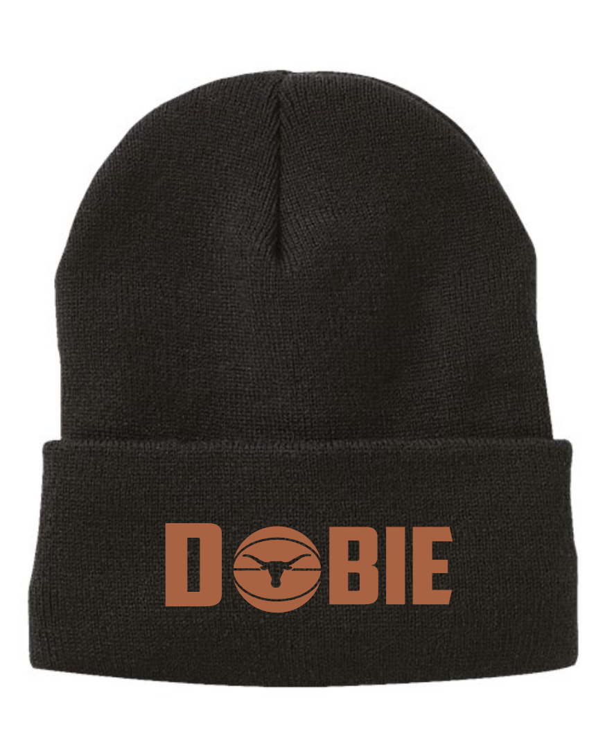 Dobie Basketball- Fleece lined Beanie- Black