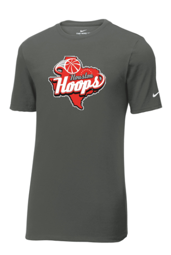 Houston Hoops Nike Core Cotton Tee- Grey