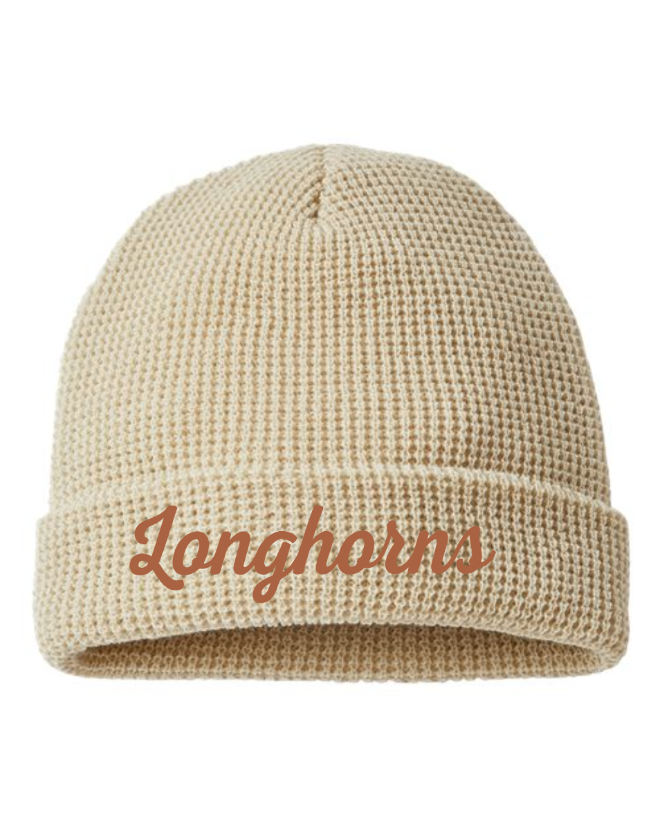 Dobie Basketball- Longhorns Beanie- Tan