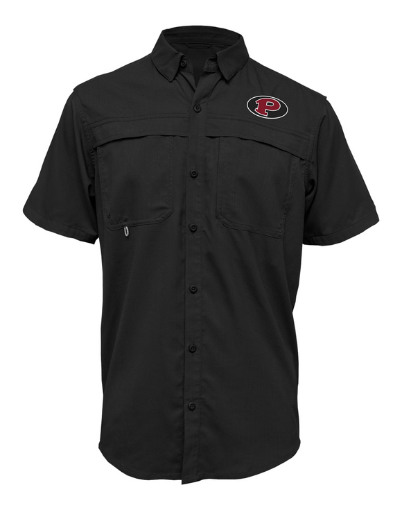 Pearland HS - Embroidered Black Fishing Shirt