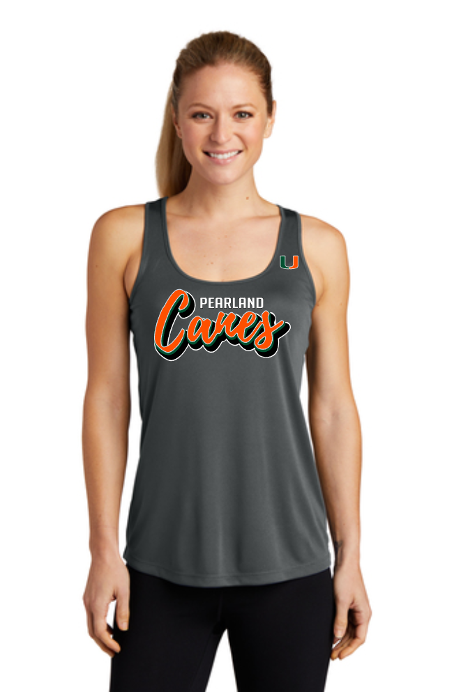 Pearland Hurricanes-Grey Racerback Tanktop - Pearland Canes