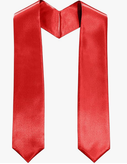 Graduation Stole- Custom  Selection Embroidery Designs -Classic  Colors