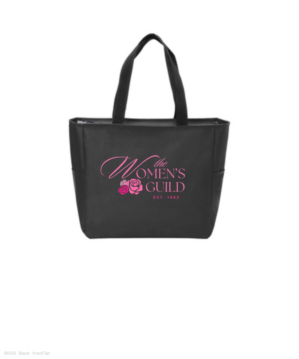 The Women's Guild- Essential Zip Tote - Black