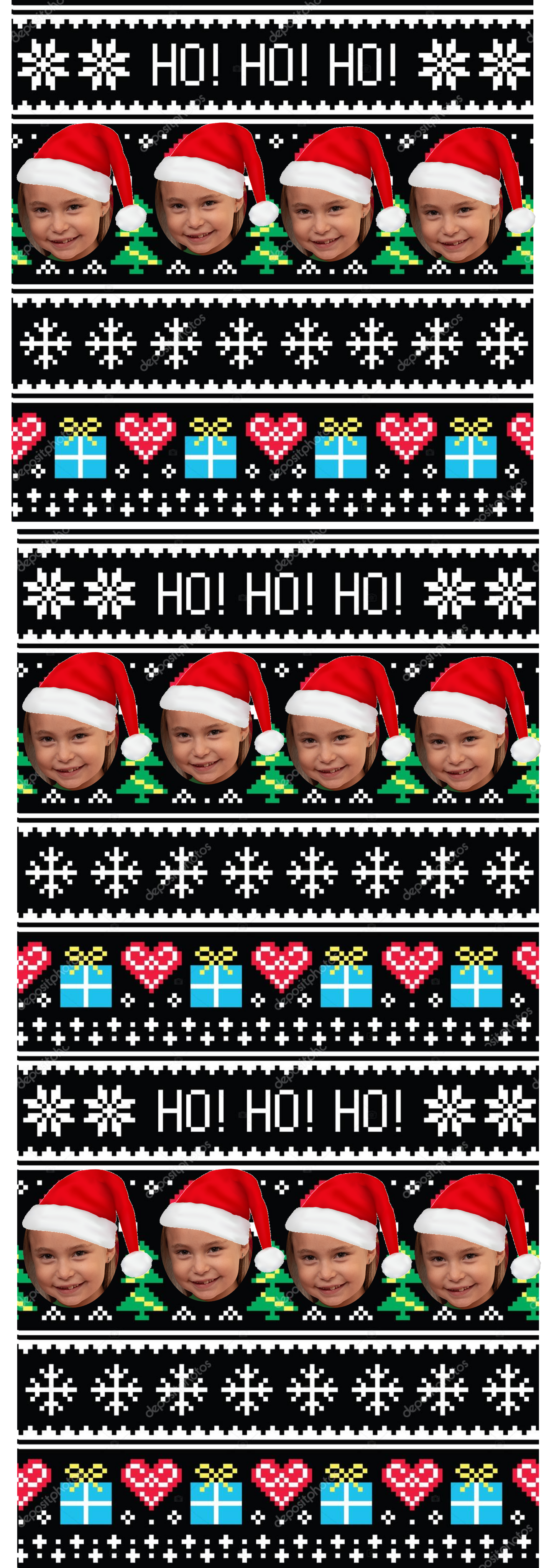 Christmas Photo Socks- Ho Ho Ho