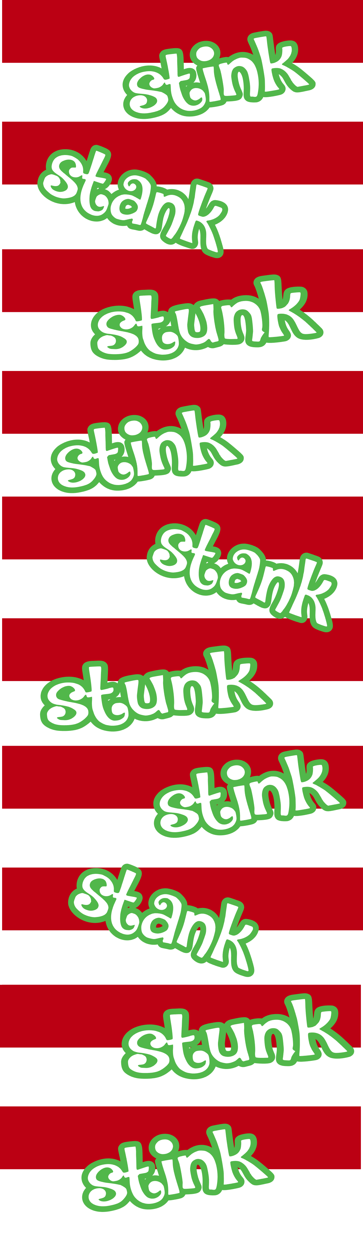 Christmas Socks- Stink , Stank, Stunk, Red Stripe