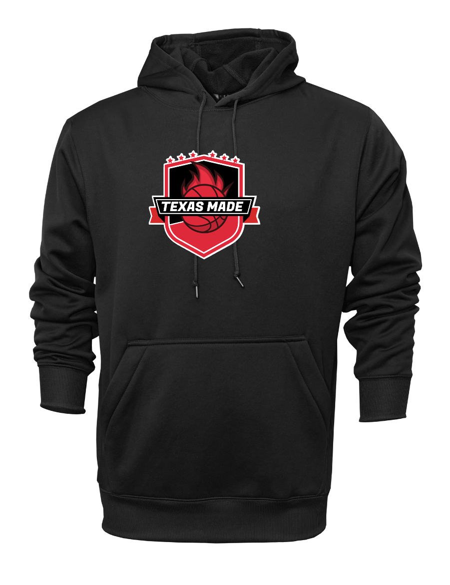 Texas Made- Black Long sleeve Performance Hoodie