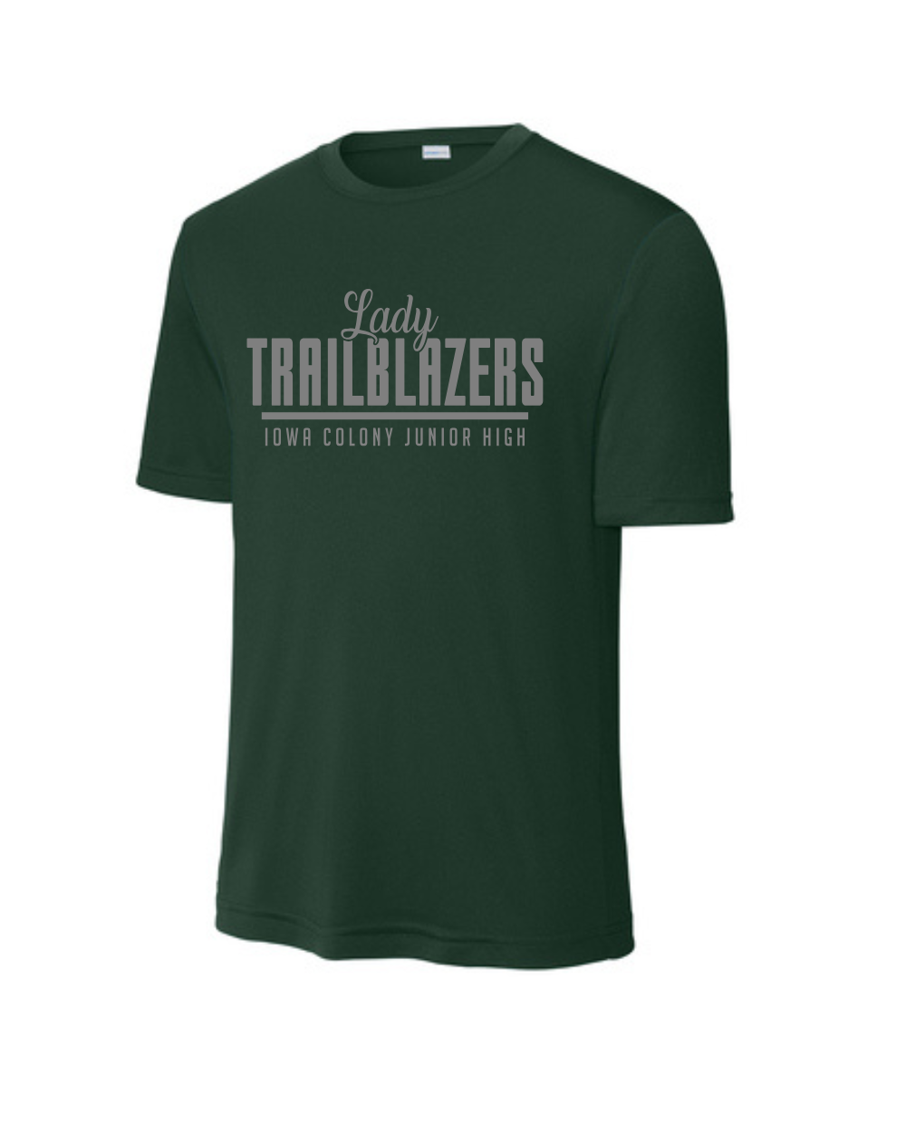 ICJH- ICJH Lady Trailblazers Girls Athletics Performance Tee- Dark Green