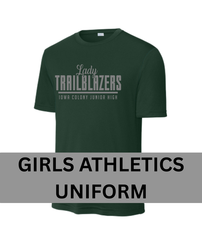 ICJH- ICJH Lady Trailblazers Girls Athletics Performance Tee- Dark Green