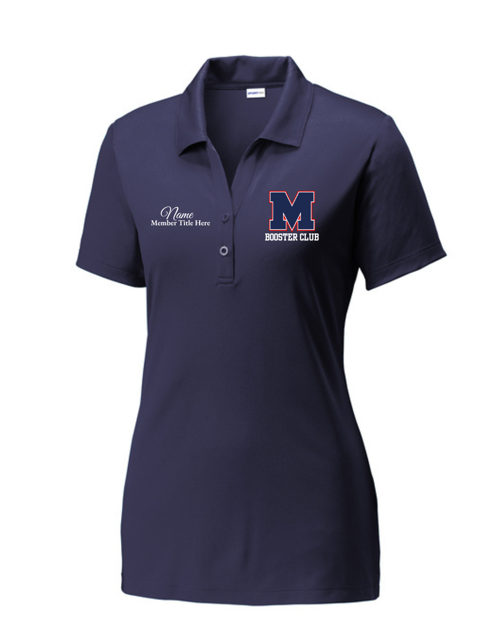 Manvel Booster Club- Ladies Performance Polo Shirt- Iron Grey