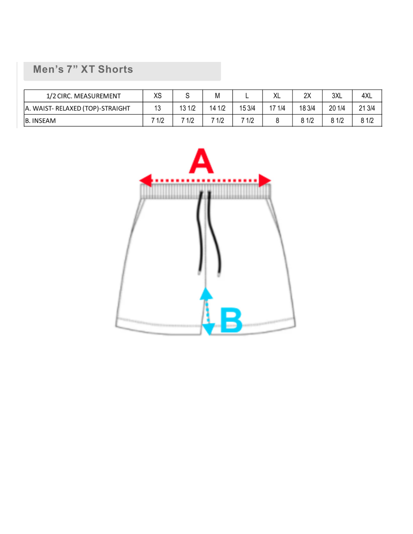 Dawson Eagle Band-  7" Men's  Xtreme Tek Shorts
