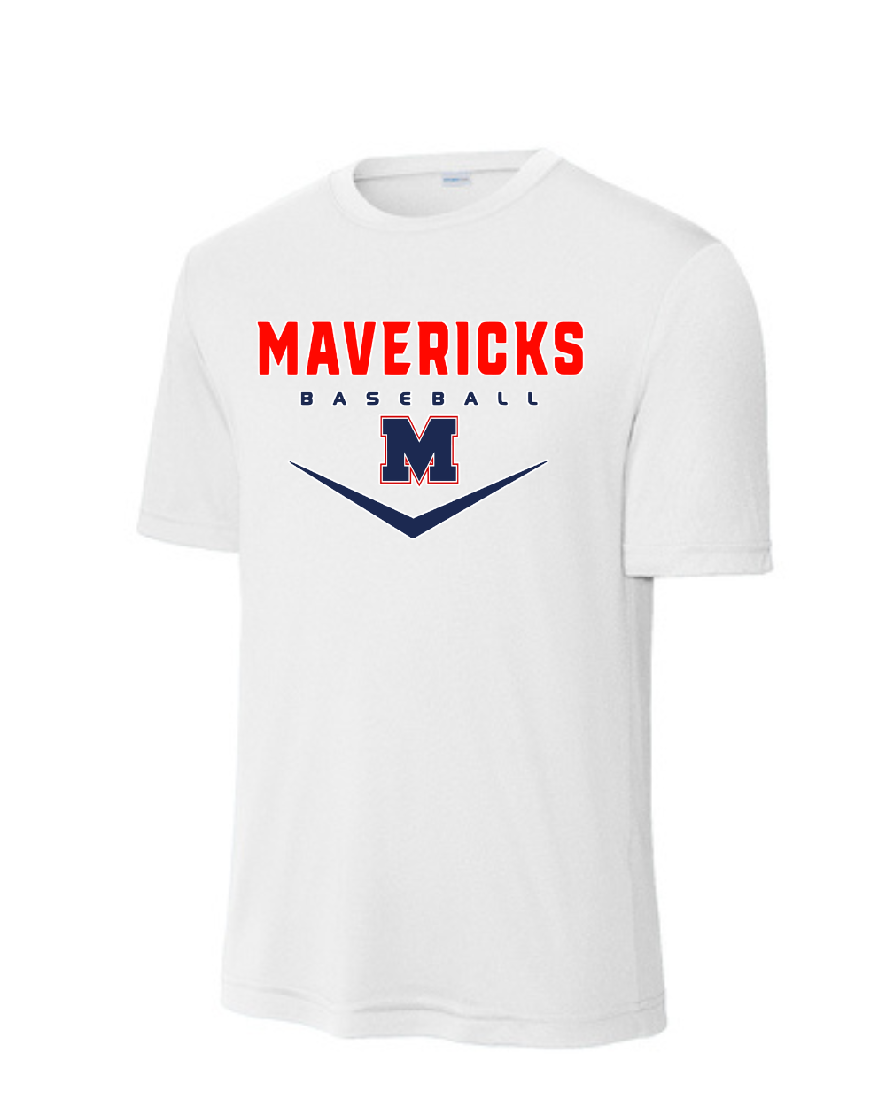Manvel Baseball- Mavericks Baseball Short Sleeve Performance Tee