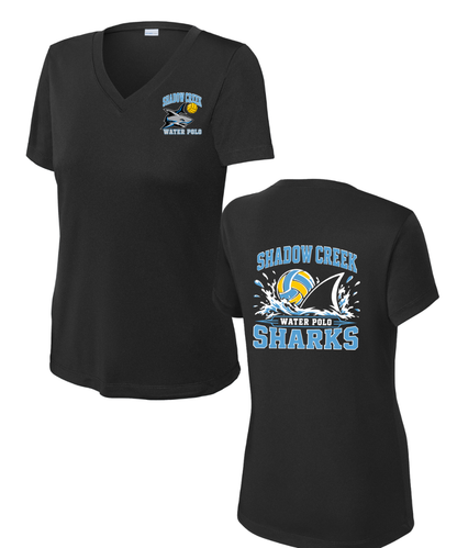Shadow Creek Aquatics - Water Polo 2026 Ladies Vneck Performance Tee