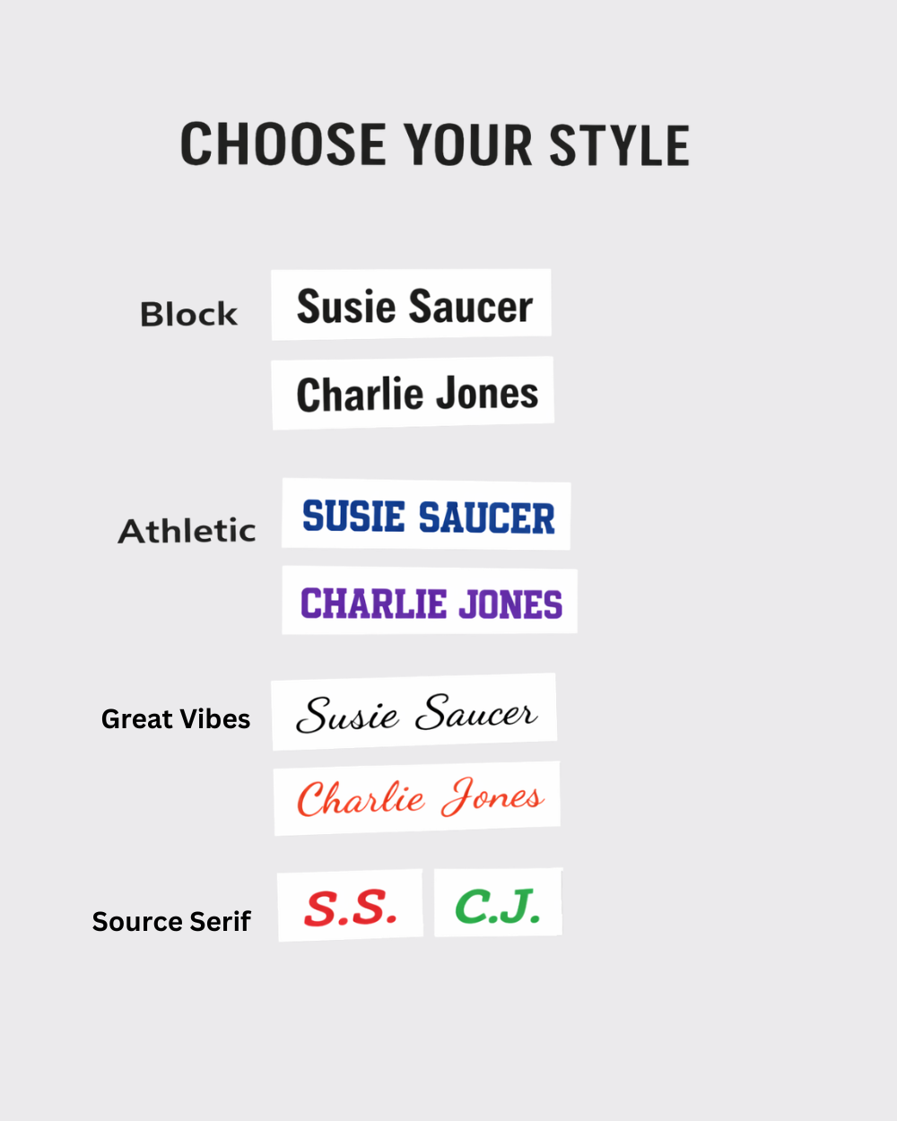 Iron On Name Labels- 10