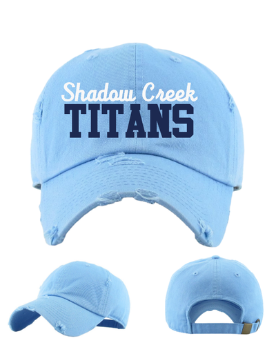 Shadow Creek Titans- Embroidered Shadow Creek Titans Distressed Cap