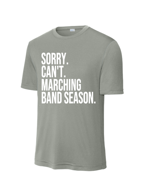 PHS Band Chaperone- PHS Band Sorry Cant... - Grey Concrete Heather Performance Tee