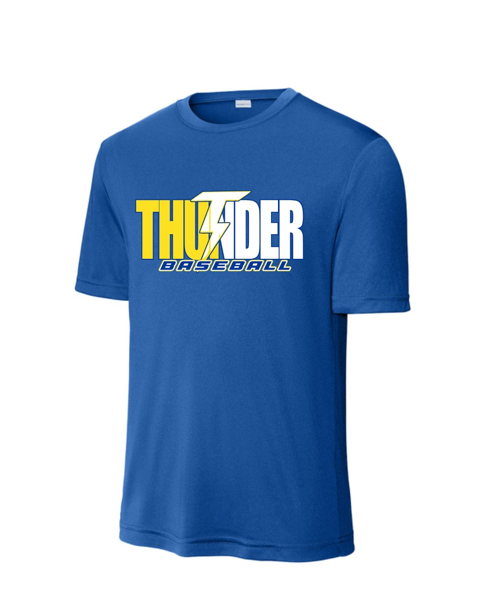 Thunder Baseball- Split Thunder Baseball Short Sleeve Performance Tee