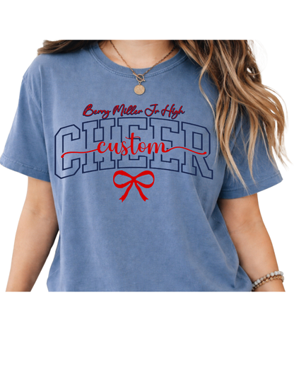 Berry Miller Cheer- Berry Miller Jr High Cheer Custom Script Comfort Colors Tee