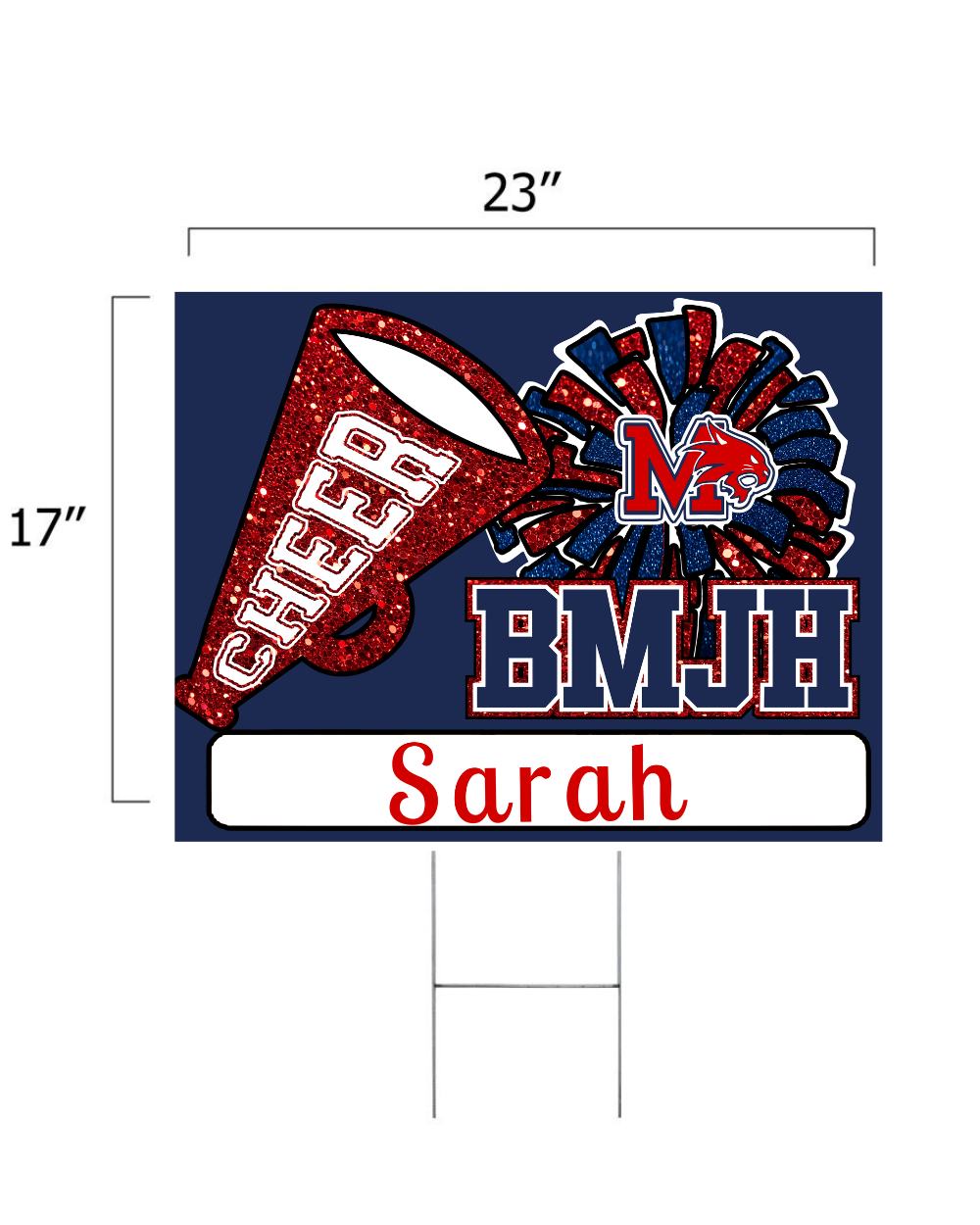 Berry Miler JH- Cheer Yard Sign