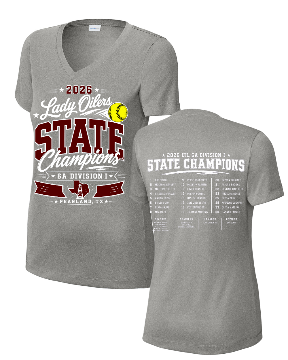 PHS Softball-State Championships Ladies Performance Short Sleeve Tee
