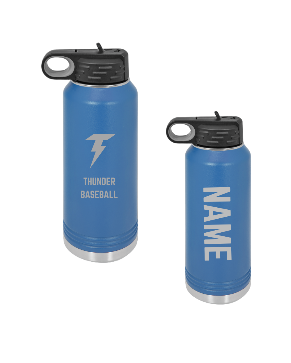 Thunder Baseball- Laser Engraved Water Bottle