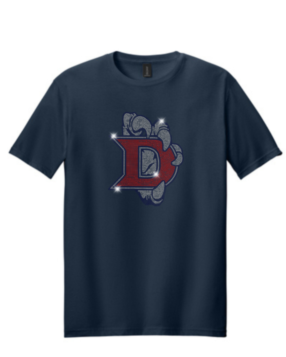 Dawson Baseball-Spangle Bling Short Sleeve Cotton Tee