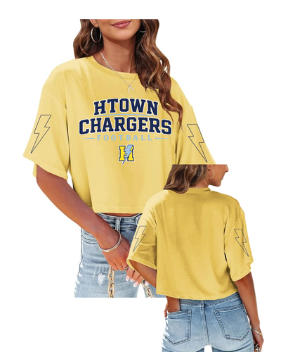 HTown Chargers Football & Cheer- HTOWN Chargers Football Ladies Crop Tee