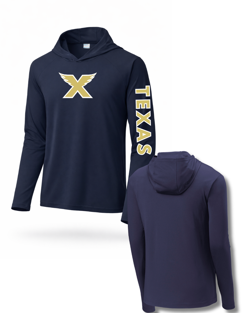 X Logo Performance Long Sleeve Hooded Tee