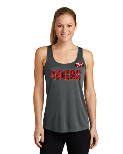 League City 49ers- LC 49ers Football- Ladies Tanktop-Black