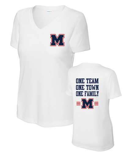 Manvel Volleyball - One Team Ladies Vneck Performance Tee